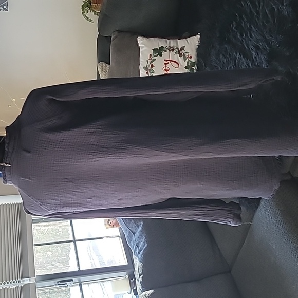 🦋 We The Free/Free People Oversized Long Navy Button Up! - Picture 4 of 9